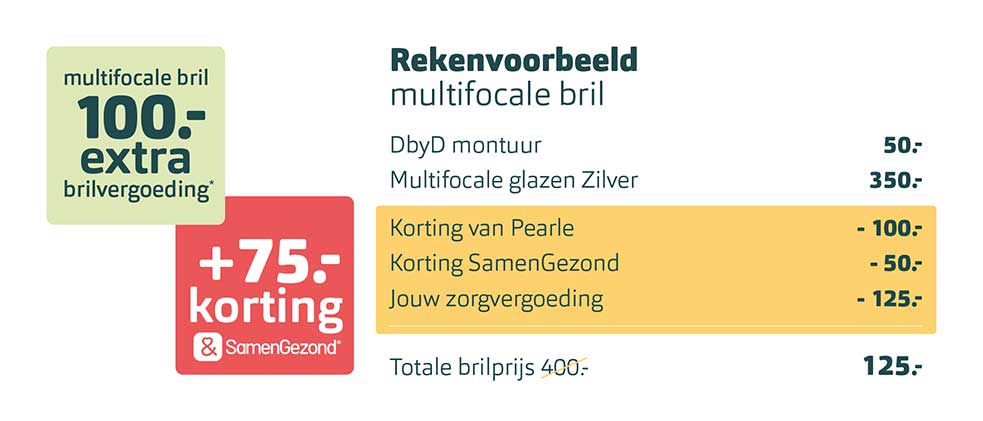 Tot €75 extra korting met SamenGezond | Pearle Opticiens